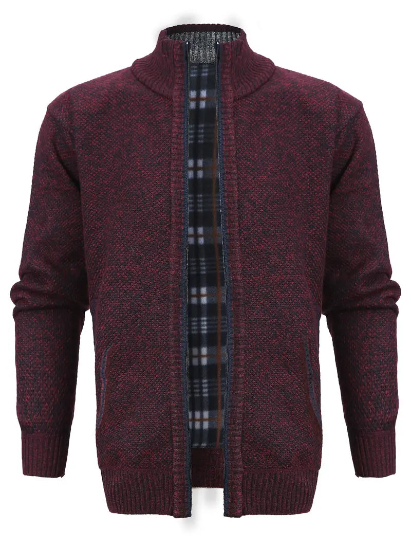 Lässige Herren-Strickjacke mit Reißverschluss