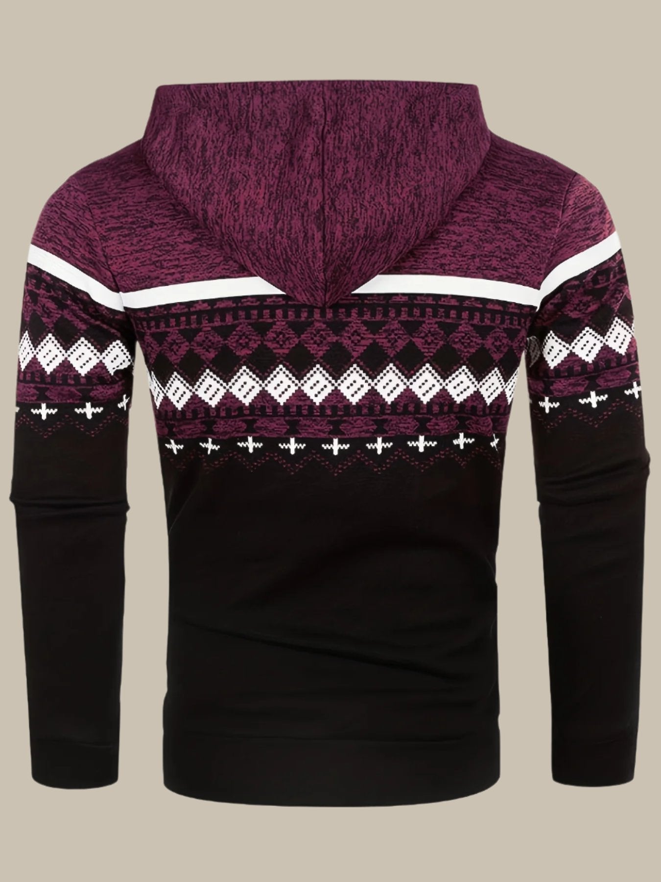 Norweger-Kapuzenpullover mit Reißverschluss für Männer