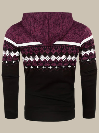 Norweger-Kapuzenpullover mit Reißverschluss für Männer