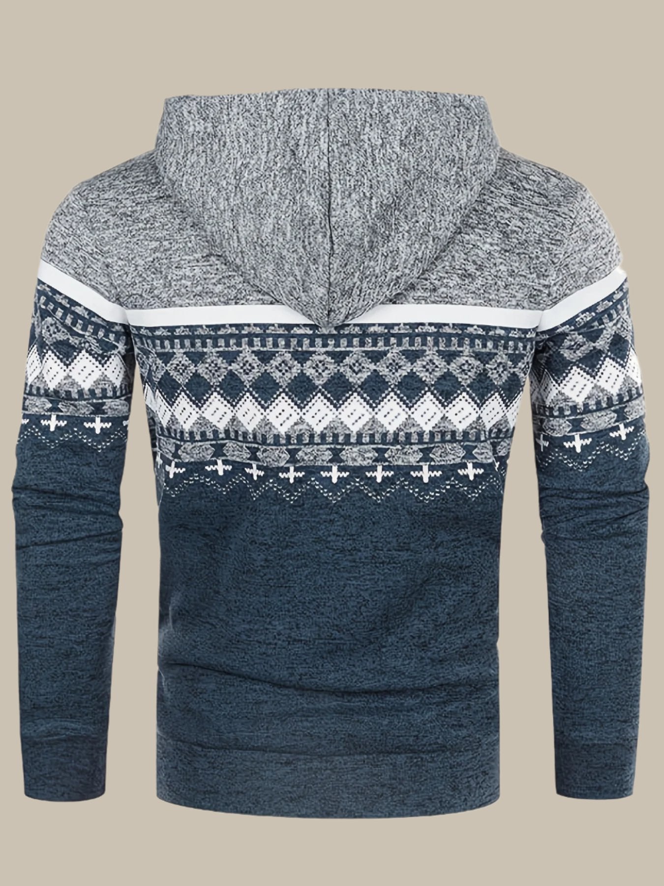 Norweger-Kapuzenpullover mit Reißverschluss für Männer