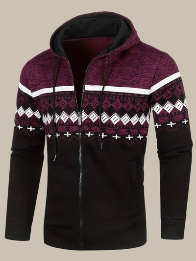Norweger-Kapuzenpullover mit Reißverschluss für Männer