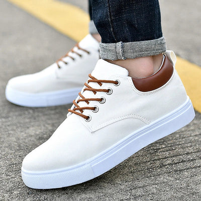 Lässige Schnürschuhe Niedrige Segeltuch-Sneakers für Männer