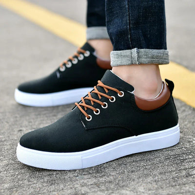 Lässige Schnürschuhe Niedrige Segeltuch-Sneakers für Männer