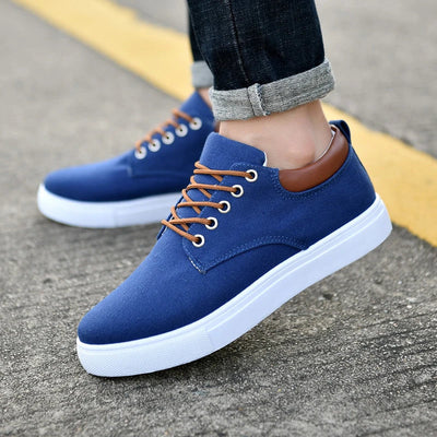 Lässige Schnürschuhe Niedrige Segeltuch-Sneakers für Männer