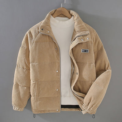 Elegante gesteppte Jacke aus Rippensamt für Männer