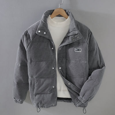 Elegante gesteppte Jacke aus Rippensamt für Männer