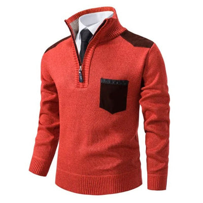 Pullover mit Halbem Reißverschluss für Männer