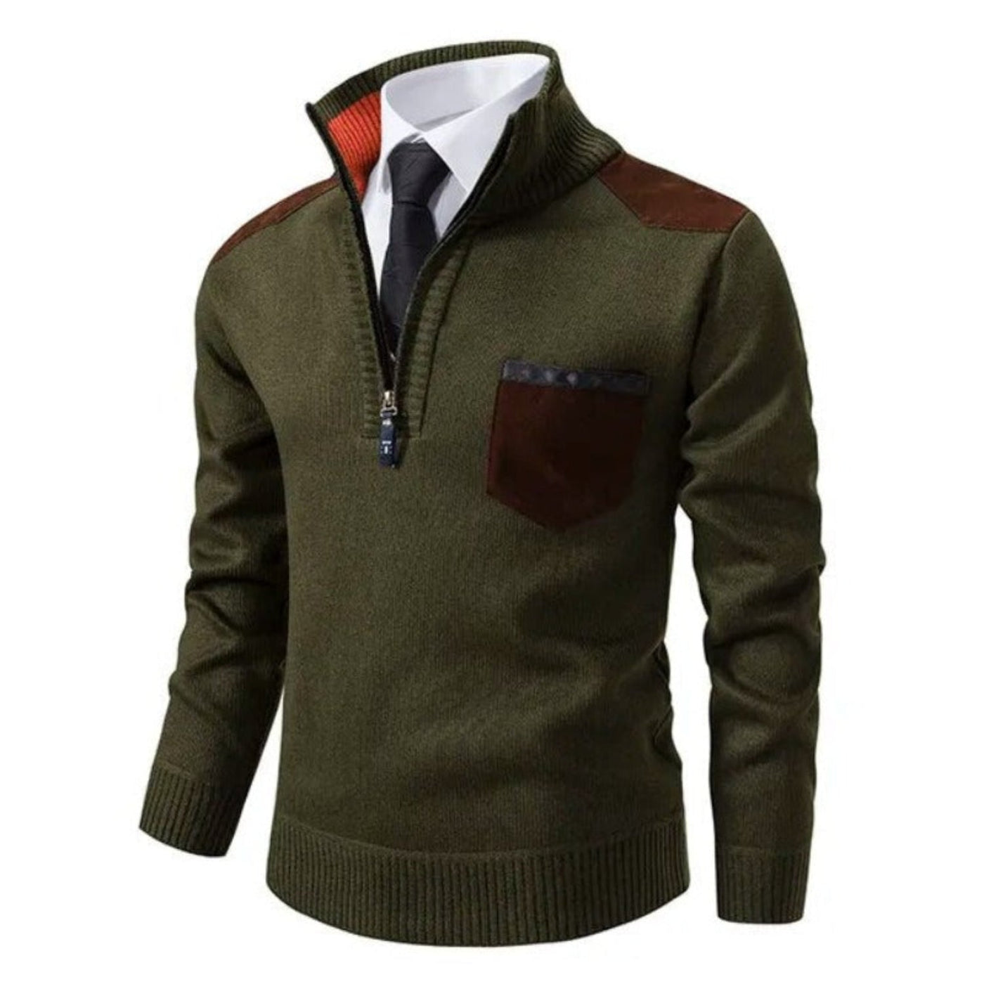 Pullover mit Halbem Reißverschluss für Männer