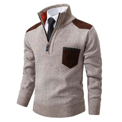 Pullover mit Halbem Reißverschluss für Männer