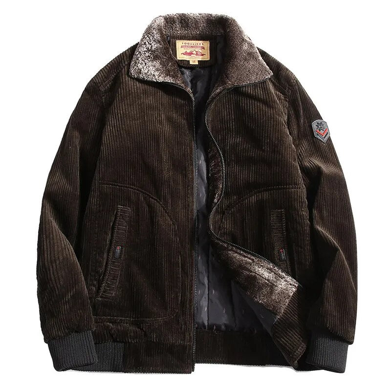 Zeitlose Cord-Winterjacke für Männer