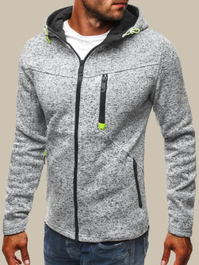 Lässiger Herren Hoodie mit Reißverschluss und klassischer Passform