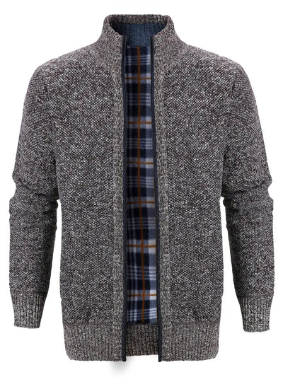Lässige Herren-Strickjacke mit Reißverschluss