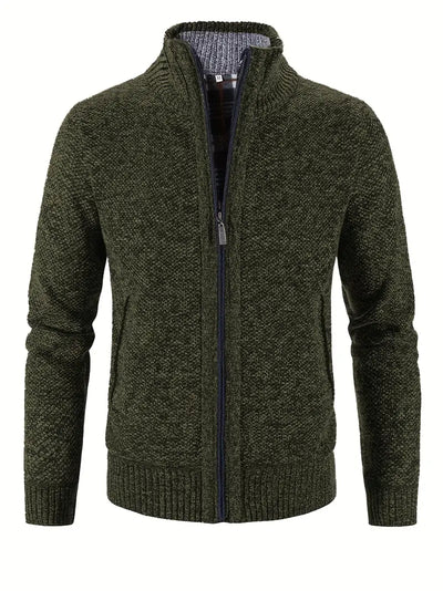 Lässige Herren-Strickjacke mit Reißverschluss