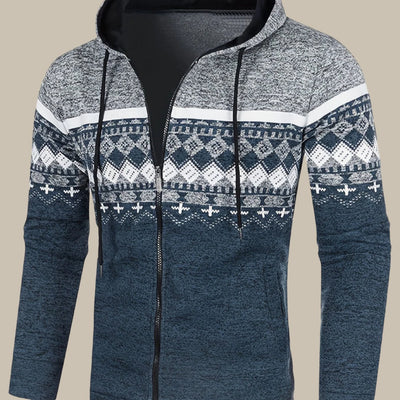 Norweger-Kapuzenpullover mit Reißverschluss für Männer