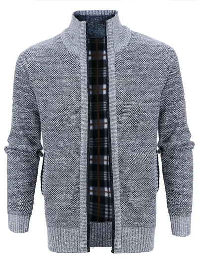 Lässige Herren-Strickjacke mit Reißverschluss