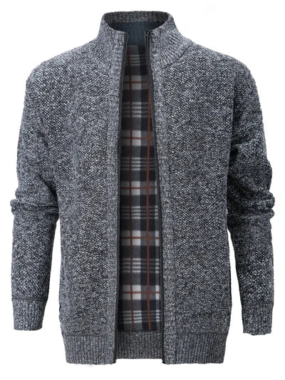 Lässige Herren-Strickjacke mit Reißverschluss
