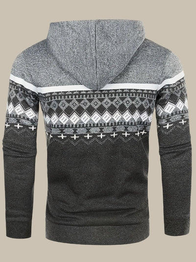 Norweger-Kapuzenpullover mit Reißverschluss für Männer