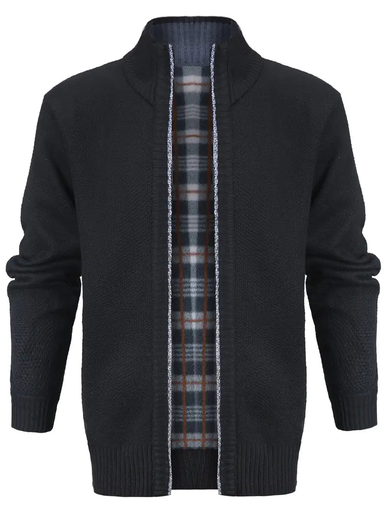 Lässige Herren-Strickjacke mit Reißverschluss