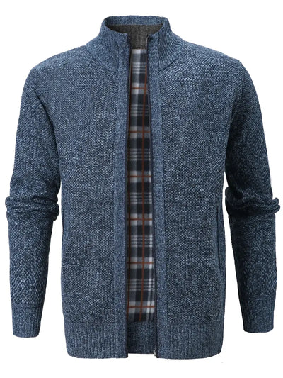 Lässige Herren-Strickjacke mit Reißverschluss