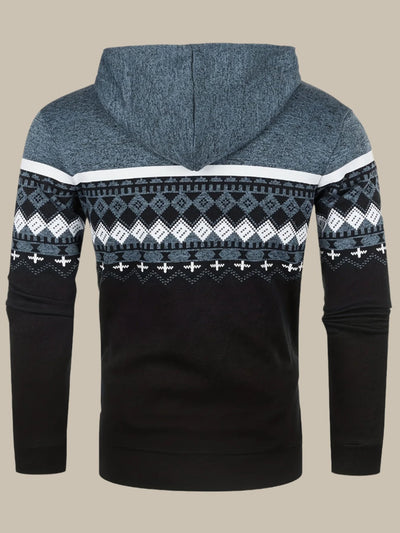 Norweger-Kapuzenpullover mit Reißverschluss für Männer