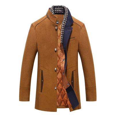 Klassischer Winter-Wollmantel für Herren